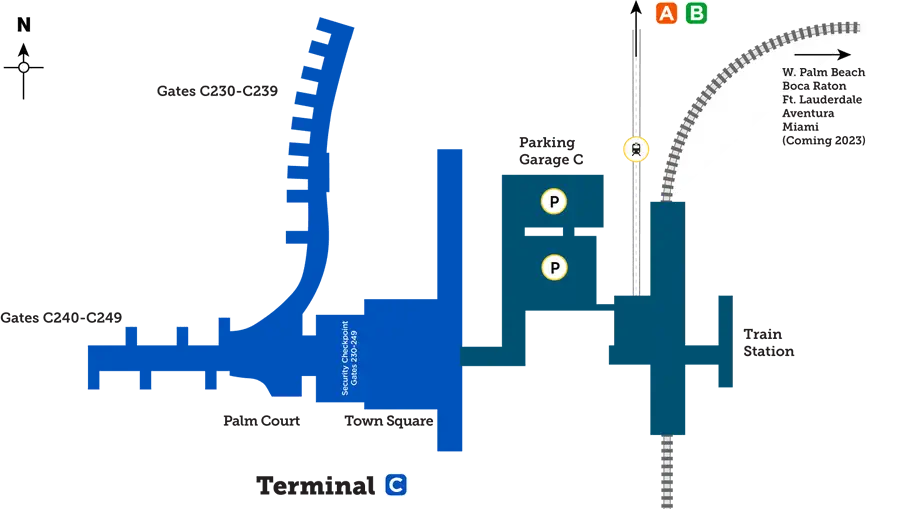 Mapa Teminal C Aeropuerto de Orlando